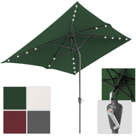 SWANEW 200 x 300 cm ombrellone da giardino ombrellone pieghevole da mercato ombrellone a manovella con meccanismo a manovella ferro,Verde