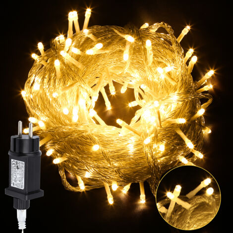 SWANEW 20M 200LED IP44 8-mode festone luce di Natale all'aperto decorazione giardino interno per Natale compleanno matrimonio soggiorno bianco caldo