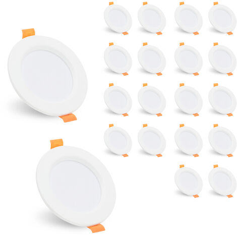 SWANEW 20X LED Einbaustrahler Spot Warmweiß 5W Set Einbauleuchte Deckenleuchte Strahler IP44 - Weiß