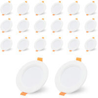 Lot De 12 Spots LED Encastrables 68mm - 4W, Température Réglable (3000K/4500K/6000K), IP44, Pour Plafond De Cuisine, Salle De Bain, économie D'énergie