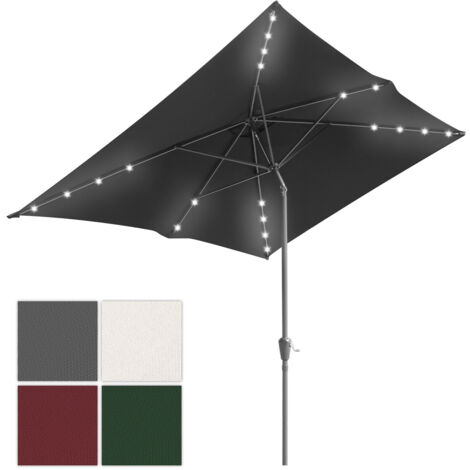 SWANEW 210 x 140 cm ombrelloni da balcone ombrellone rettangolare inclinabile regolabile in altezza con manovella in ferro,Grigio