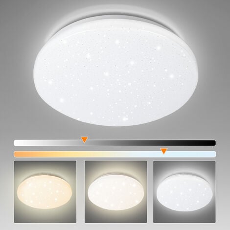 SWANEW 24W LED Deckenleuchte mit Sternenhimmel-Effekt, Kellerbeleuchtung,  Sternenlicht, Fernbedienung und RGB-Beleuchtung