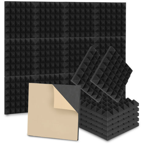 SWANEW 24X Mousse acoustique Mousse Acoustique pour Podcasting, Studios d'enregistrement, Bureaux,Pyramide 30x30x5cm