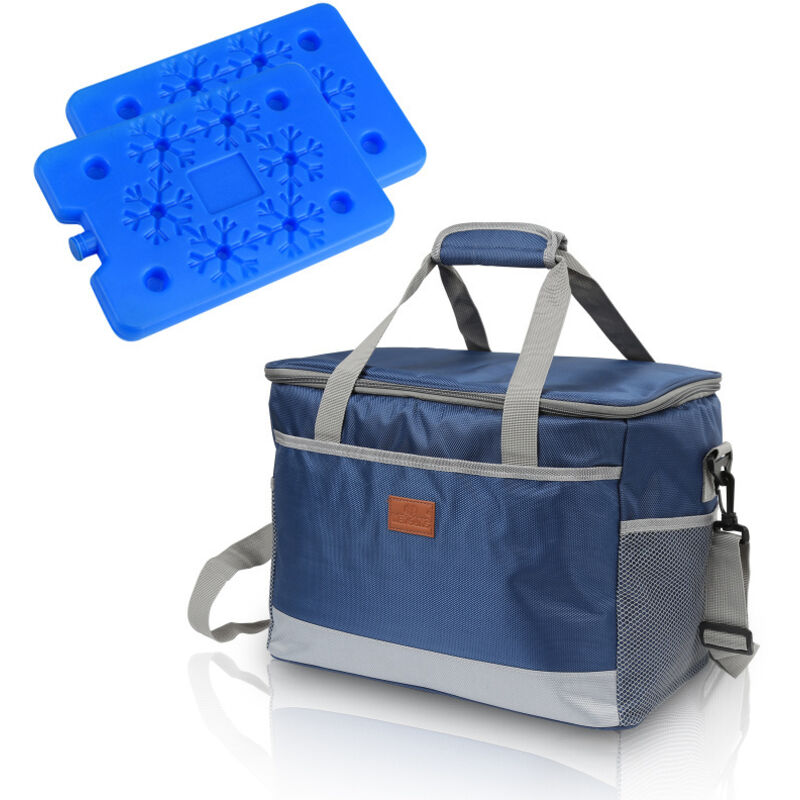 15L Sac isotherme Sac pique-nique Sac déjeuner Sac isotherme Sac isotherme pliable Panier isotherme pour transport alimentaire,Marine