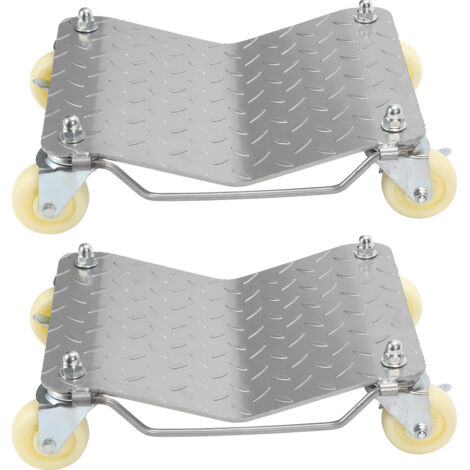 SWANEW 2Set veicolo movimentazione carrello trasporto aiuto manovra carico 500kg auto garage Jack