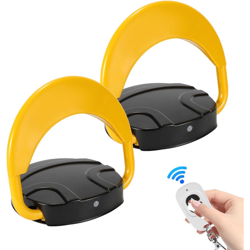 2X Barrière de parking Arceau de parking Barrière Poteau de barrage Pliable Télécommande - Swanew