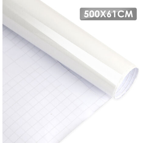 SWANEW 2x Carta adesiva per mobili 61X500cm Film autoadesivo in vinile per mobili armadi pareti camere da letto impermeabile carta da parati decorativa fai da te Bianco