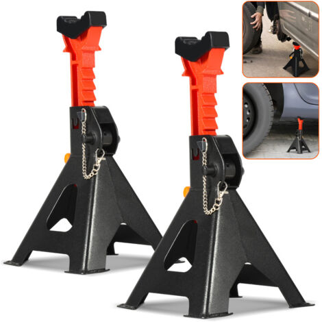 SWANEW 2x cavalletti per cric 3T pieghevoli e regolabili per SUV/van/caravan