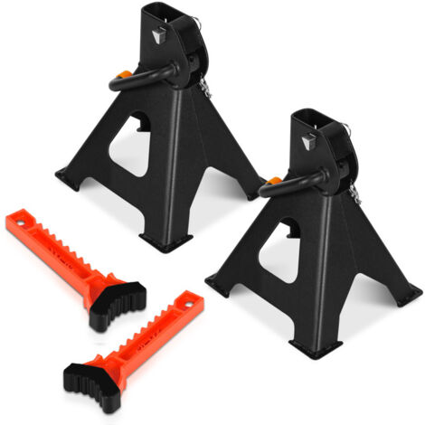 SWANEW 2x cavalletti per cric 3T pieghevoli e regolabili per SUV/van/caravan