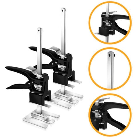 SWANEW 2x Gato manual Herramienta de elevación manual Herramienta de sujeción Elevador de armarios Hasta 240Kg