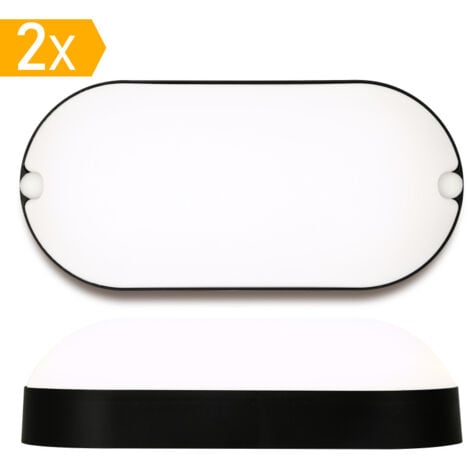 SWANEW 2x LED Feuchtraumleuchte Deckenlampe Schutzklasse IP54 Kellerleuchte Badlampe Lamp 15W