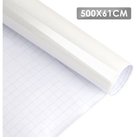 SWANEW 2x Papier Adhesif pour Meuble 61X500cm Film Vinyle Autocollant Pour Meubles Armoires Murs Chambres à Coucher Imperméable DIY Décoratif Papier Peint-Blanc