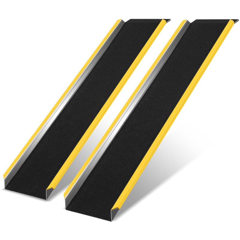 2X Rampe de chargement rampe d'accès rampe pour fauteuil roulant rampe pour chien voiture pour moto atv Quad 300kg Par pièce - Swanew