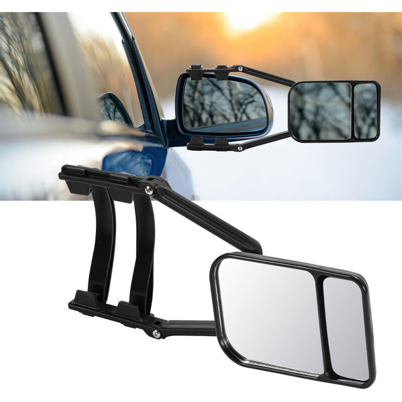 2x rétroviseur de caravane Rétroviseur pour Camping pour chaque miroir latéral Caravane Camping-car Snap-in Double miroir - Swanew