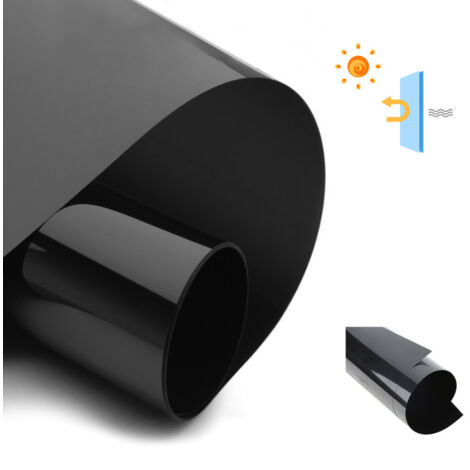 SWANEW 2x Specchio del film di finestra Anti calore protezione solare Anti UV nero, 90200CM