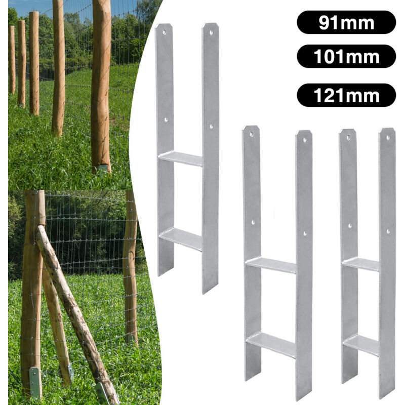 2x support de poteau Ancre h 600MM Pergola Pied de poteau Support de clôture Ancre - Swanew