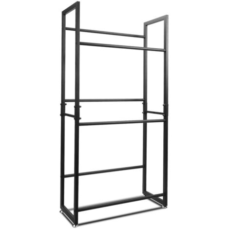 SWANEW 3 pezzi Scaffale per Casse di Bevande 6 Casse Supporto per Bottiglie Scaffale su Piedi per Casse di Bevande 71x30x140cm