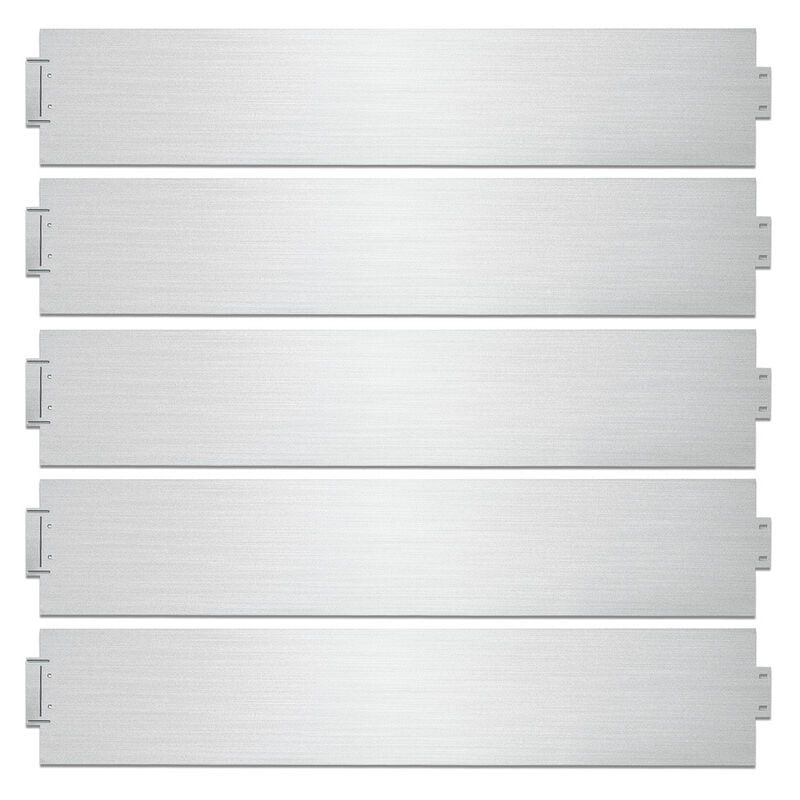 20M Bordure de pelouse 100x18cm Bordure de tonte Bordure de chemin Bordure de parterre Métal galvanisé Bordure de parterre - Argent