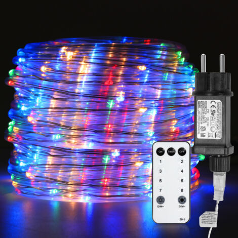 SWANEW 30m LED Stringa luminosa - 8 set di luce - Striscia luminosa a LED IP65, multicolore
