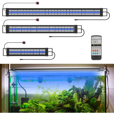 SWANEW 30w LED Aquarium Lampe Tank Leuchte Dimmbar Beleuchtung mit Fernbedienung,90-120CM