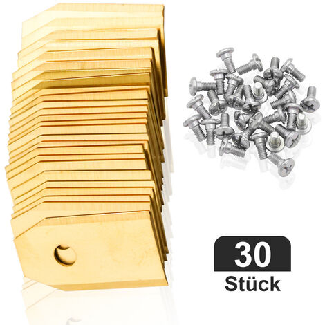 SWANEW 30x Lames de couteaux en titane Automower Yardforce emballage tondeuse robot - Jaune