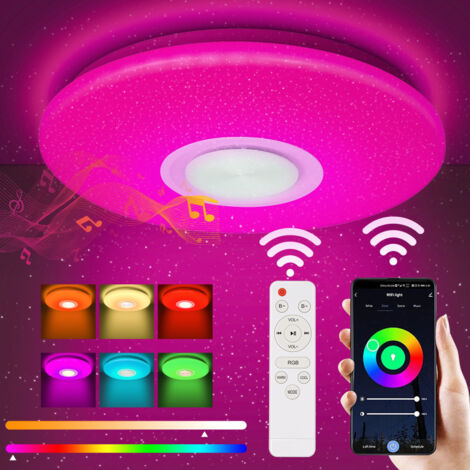 SWANEW 36W LED Deckenleuchte mit Sternenhimmel-Effekt für die Küche, Bluetooth-Musik und RGB-Lautsprecher