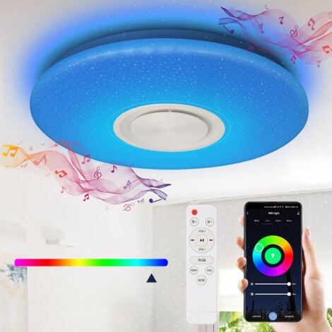 SWANEW 36W LED Deckenleuchte mit Sternenhimmel-Effekt, Leuchte, Lautsprecher und Bluetooth-Musik für die Küche