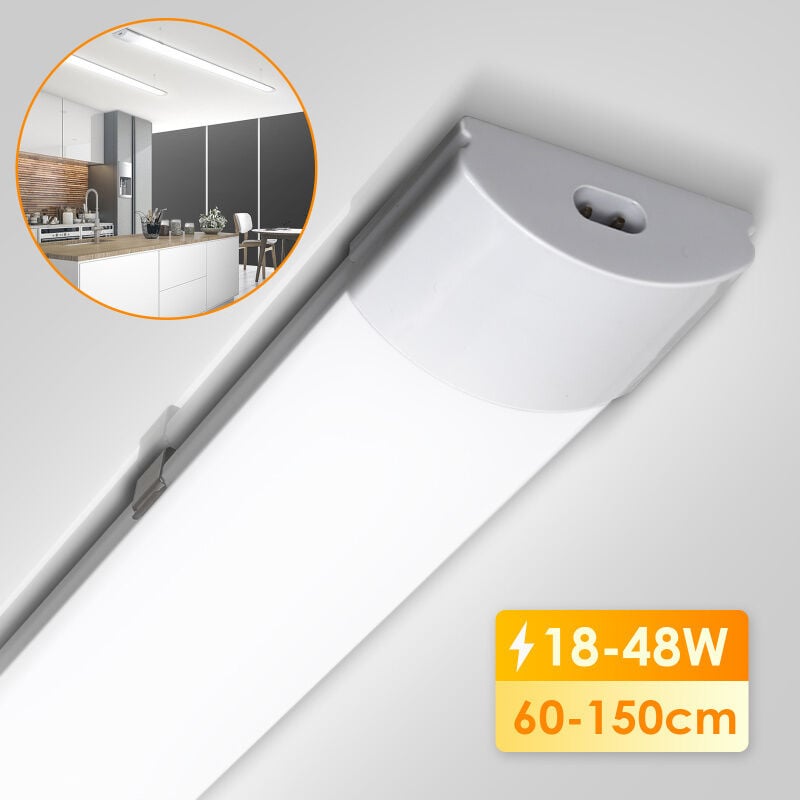 Swanew - 48W Luminaire led pour locaux humides Atelier Blanc neutre Plafonnier