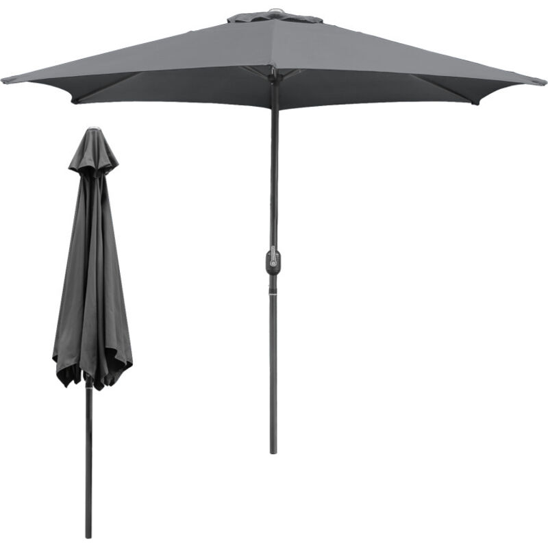 Parasol de jardin - Parasol - Résistantes à Intempéries - ø 350 cm - Gris, Parapluie hawaïen, Parapluie d'extérieur