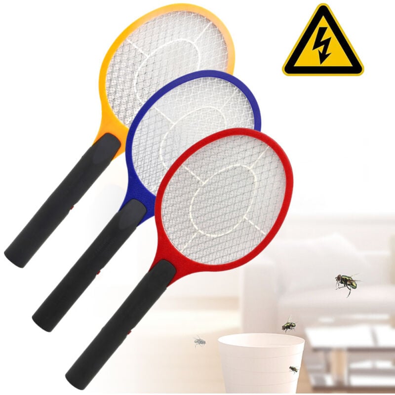 Swanew - 3X électrique tapette à mouches tueur d'insectes tueur d'insectes raquette professionnel tapette à moustiques piège à insectes