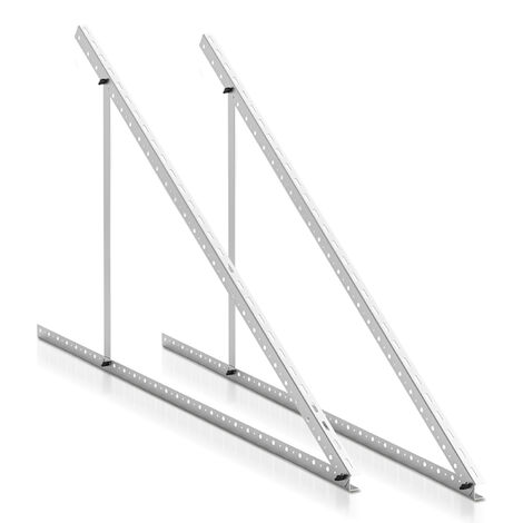 SWANEW 41" (104cm) Support de Panneau Solaire en Aluminium à angle réglable pour bateau, camping-car, toit - Argent