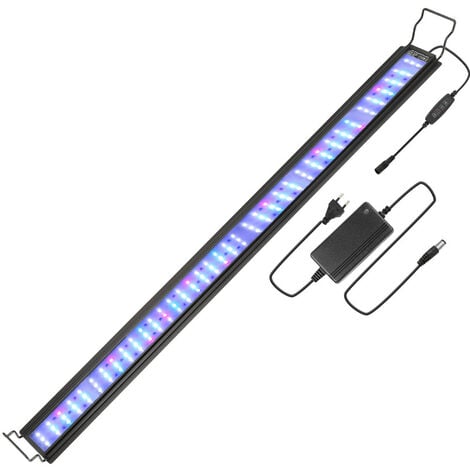 SWANEW 45W Aquarium LED avec minuterie coquillage décoration RVB étanche, 107-130cm