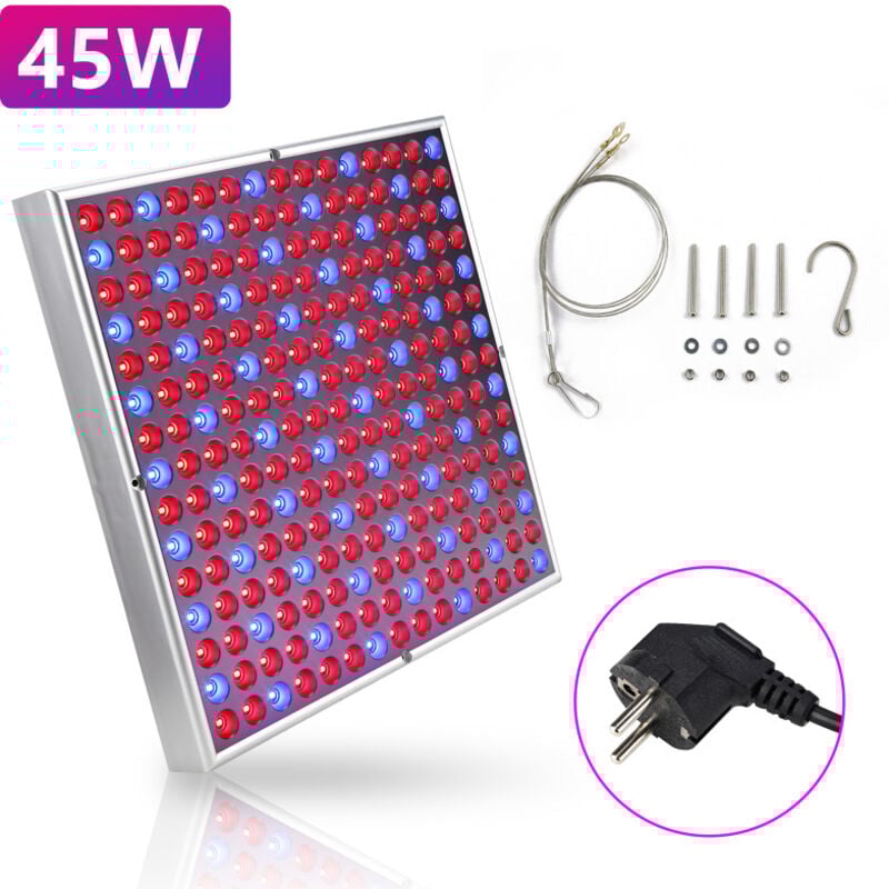 Swanew - 45W Lampe Horticole led de Croissance Floraison led Grow Light pour led Culture Indoor Plante Hydroponique éclairage Germination
