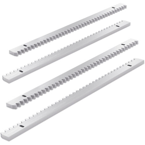 SWANEW 4X 50 cm metro di cremagliera aggiuntiva per cancelli scorrevoli Cremagliera Operatore Ferro 2 metri di lunghezza set 10mm universale