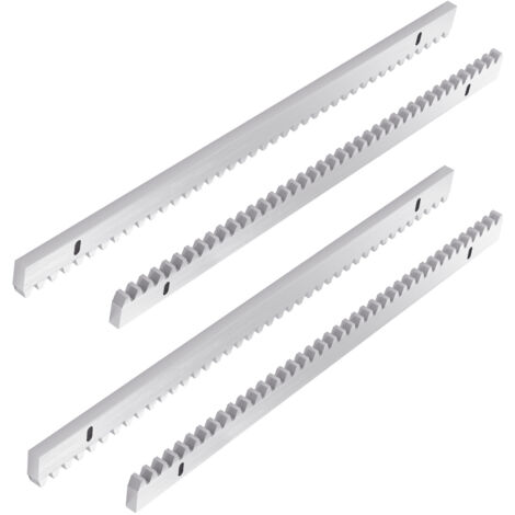 SWANEW 4X 50 cm metro di cremagliera aggiuntiva per cancelli scorrevoli Cremagliera Operatore Ferro 2 metri di lunghezza set 10mm universale
