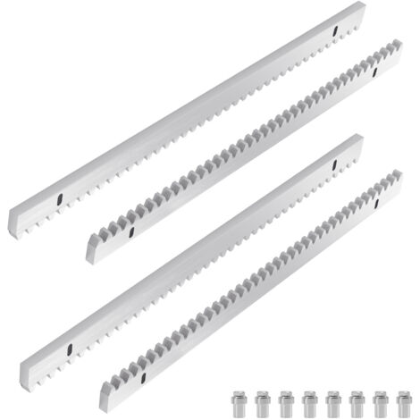 SWANEW 4X 50 cm metro di cremagliera aggiuntiva per cancelli scorrevoli Cremagliera Operatore Ferro 2 metri di lunghezza set 10mm universale