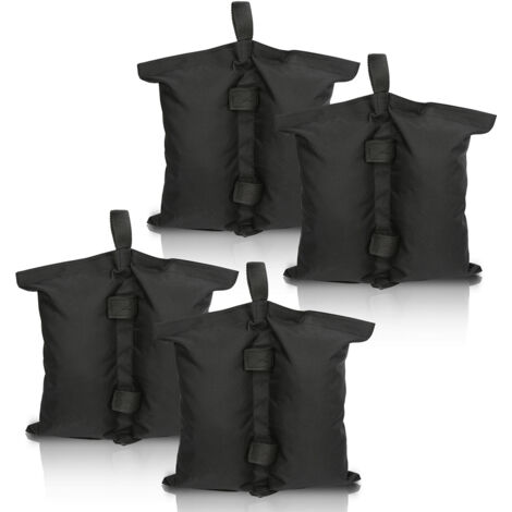 SWANEW 4X Gazebo peso borse Oxford 600D Super vettore sacchi di sabbia impermeabile per tenda Gazebo all'aperto nero