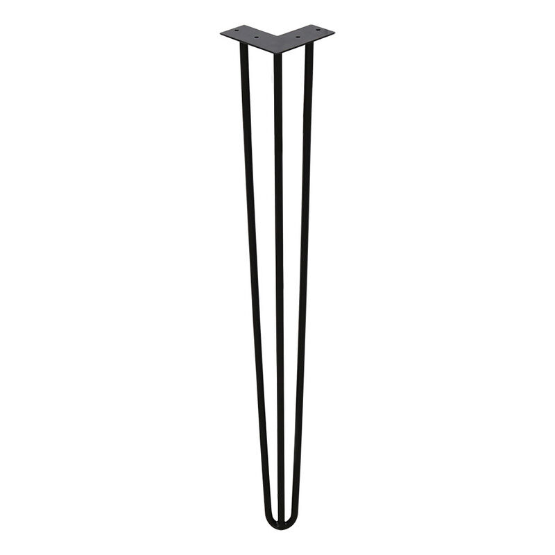 Swanew - Pieds de table Pieds de table en épingle à cheveux 45 cm, pieds de meubles en métal massif à 3 tiges pour bricolage, bureau à domicile,