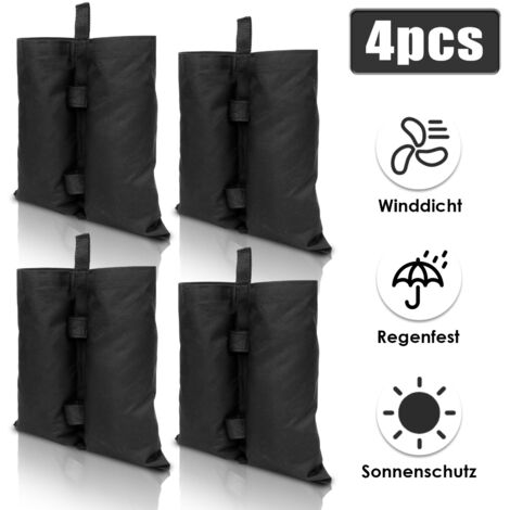 SWANEW 4X Padiglione Sandbags Pieghevole Marquee Sandbag Stand Pesi Nero