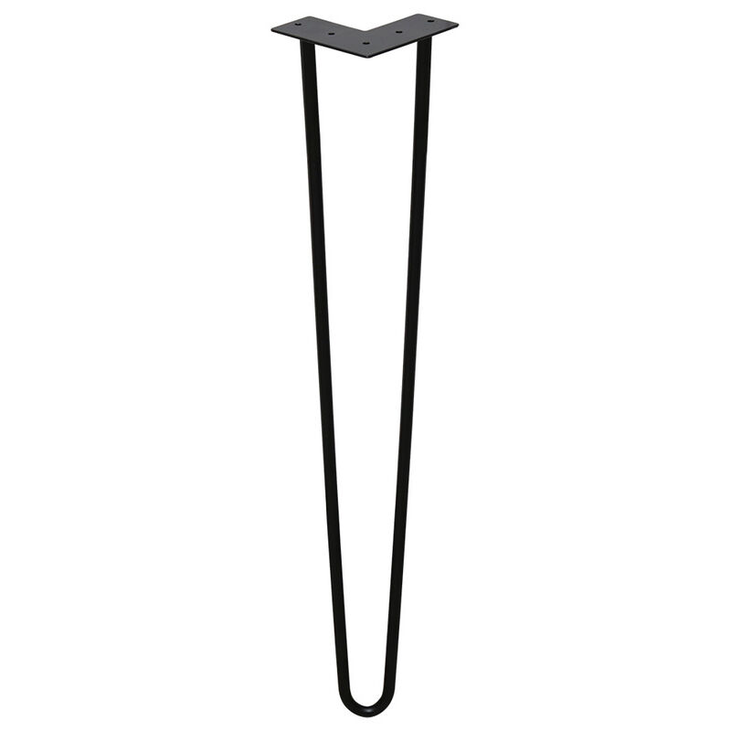 Swanew - Pieds de table Pieds de table en épingle à cheveux 45 cm, pieds de meubles en métal massif à 2 tiges pour bricolage, bureau à domicile,