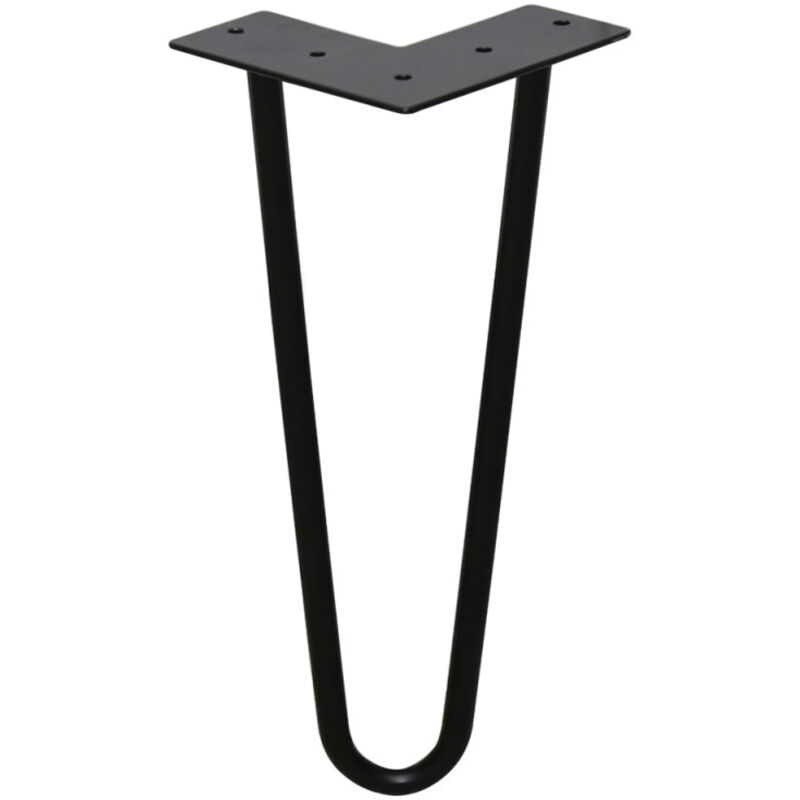 Swanew - 4x pieds en épingle Hairpin Legs Pieds de table acier diy Patins de table Pieds de table interchangeables 2 étriers-20cm