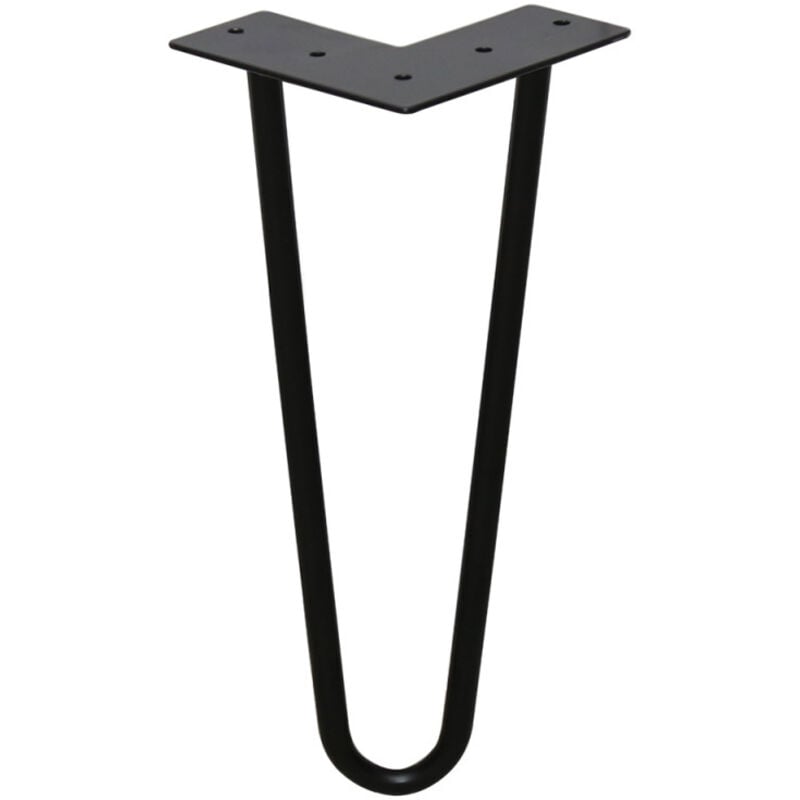 Swanew - 4x Pieds de table pieds en épingle Hairpin Legs Pieds de table acier diy Patins de table Pieds de table interchangeables 2 étriers-20cm