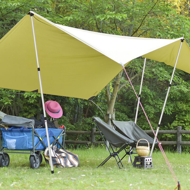 4x Poteau de tente piquet de tente piquet de tarp piquet de relevage pour bâche pour Tent 87-234cm - Argent - Swanew