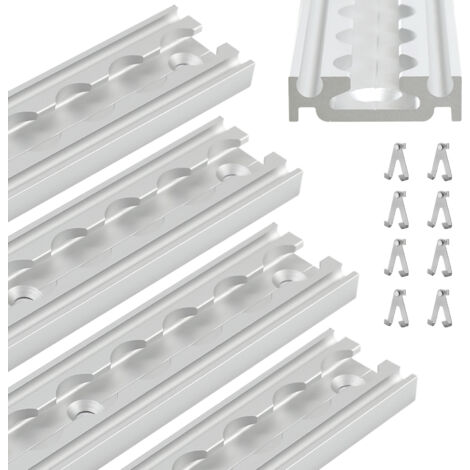 SWANEW 4x Set di guide, alluminio, fissaggio del carico