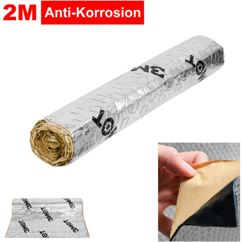 50x200cm tapis isolant auto-adhésif professionnel étanche à l'humidité voiture 1qm 1m² - Swanew