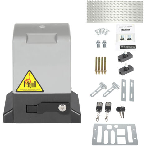 SWANEW 550W Apriporta Garage Peso 1200kg Lunghezza massima 12m per anta Velocità 39 ft/min Con telecomando + chiave per Hotel Fabbriche Scuole Case Private Fattorie