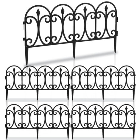 SWANEW 5X Bordi per prato Bordi per letto Elementi di recinzione Bordi per letto da giardino