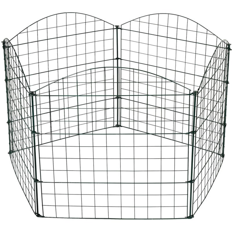 SWANEW Vert Ensemble de Clôture de jardin Panneau Grillage d'étang