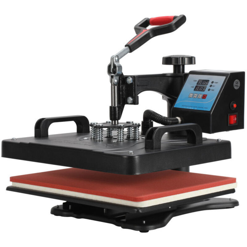8 en 1 Presse a Chaud Machine deImpression 1250 w Presse a Chaleur Polyvalente pour T-shirt Avec controleur numerique led de temperature et de temps
