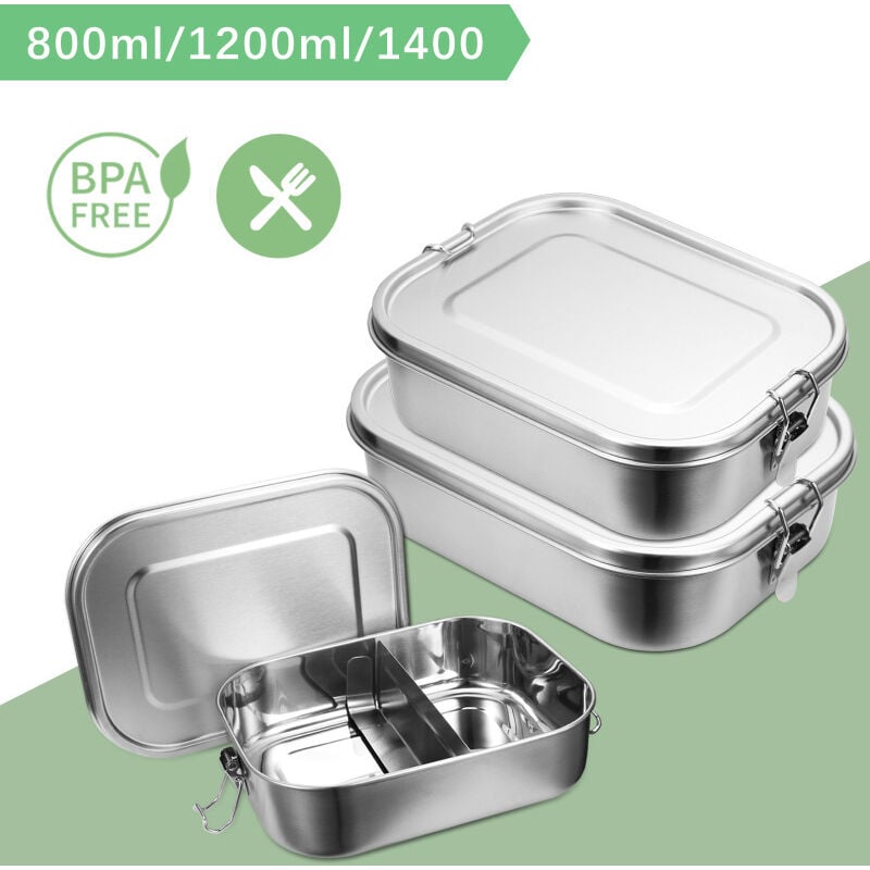 Swanew - 800 + 1200 + 1400 ml lunch box lunch box inox lunch box inox maternelle sans bpa